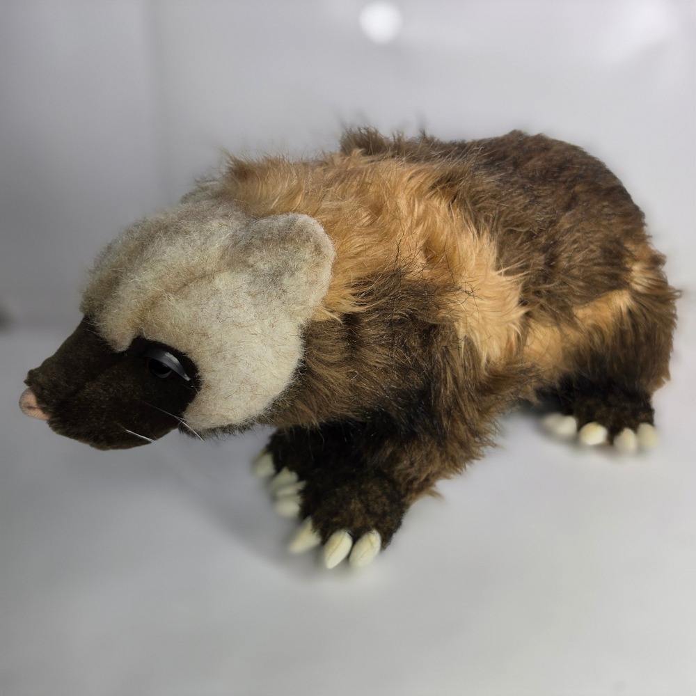Hansa Wolverine Plush 17" Stuffed Animal Realistic Lifelike Toy Mascot 5214 Rare